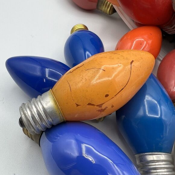 50+ Vtg C-9 Christmas Light Bulbs Multi Color Indoor Outdoor Snoopy Lights WORKS - Picture 3 of 5